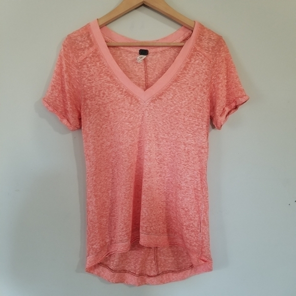 WE The Free Sun Valley V neck Tee Size XS Orange County - Picture 2 of 10
